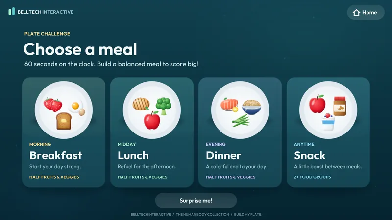 Choose a meal: breakfast, lunch, dinner or snack