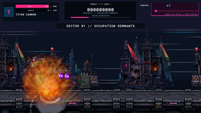 A large explosion engulfing an enemy war machine